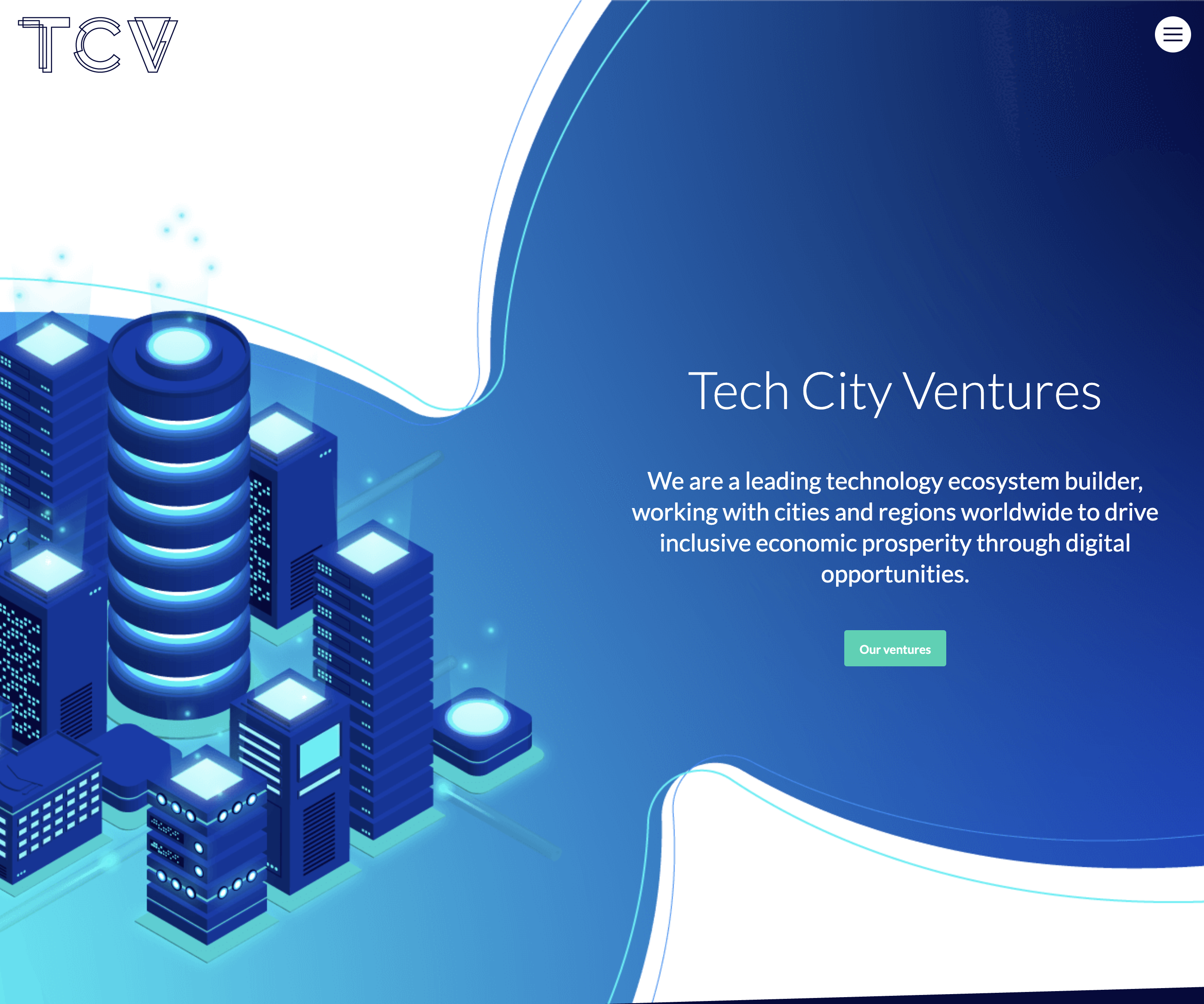TechCityVentures homepage (2023)