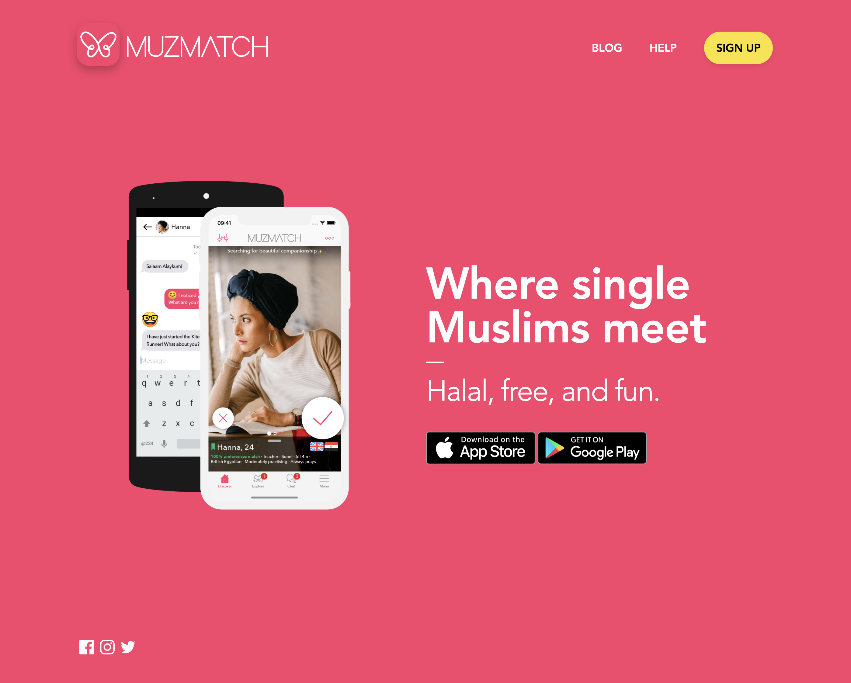 muzmatch homepage (2018)