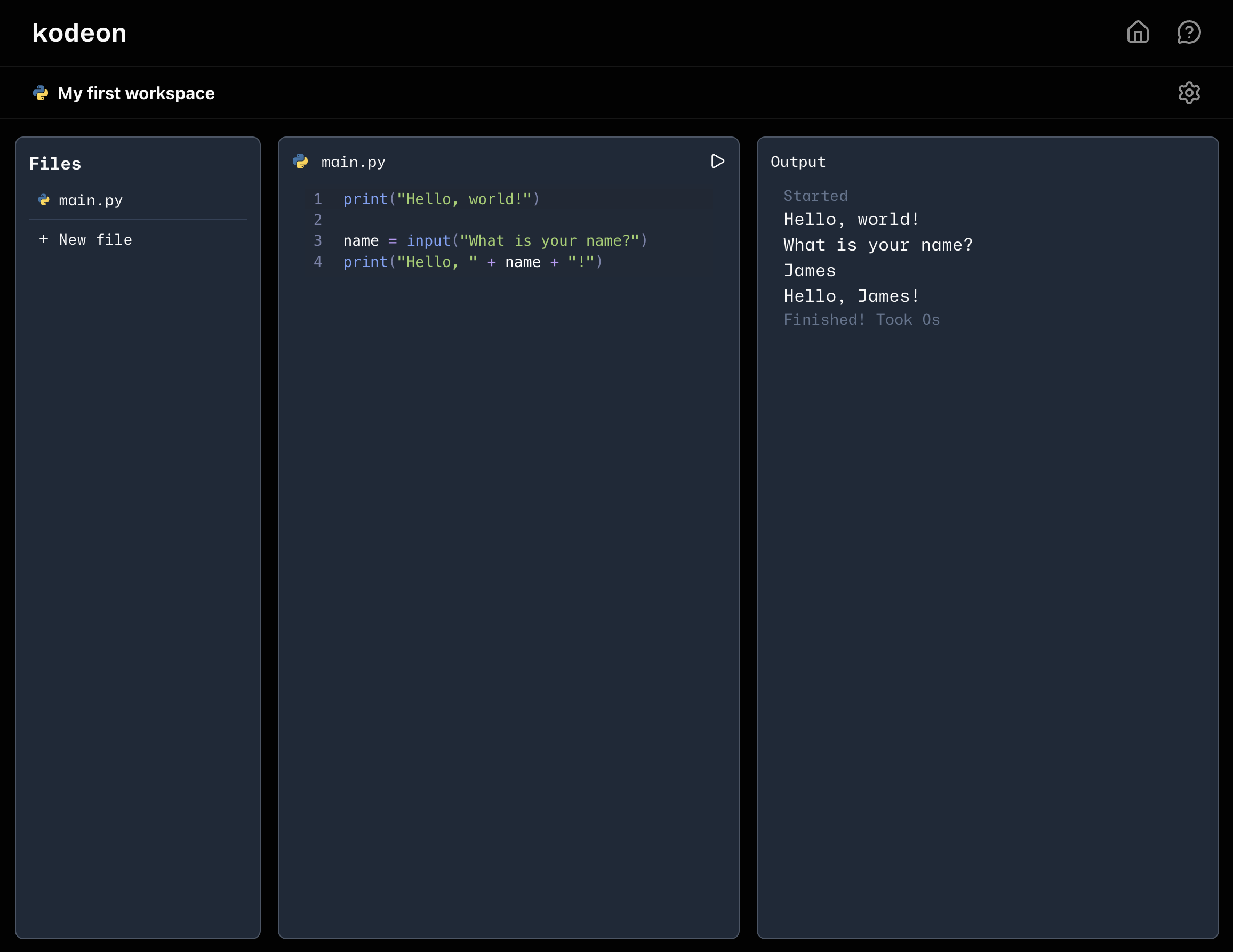 Screenshot of Kodeon